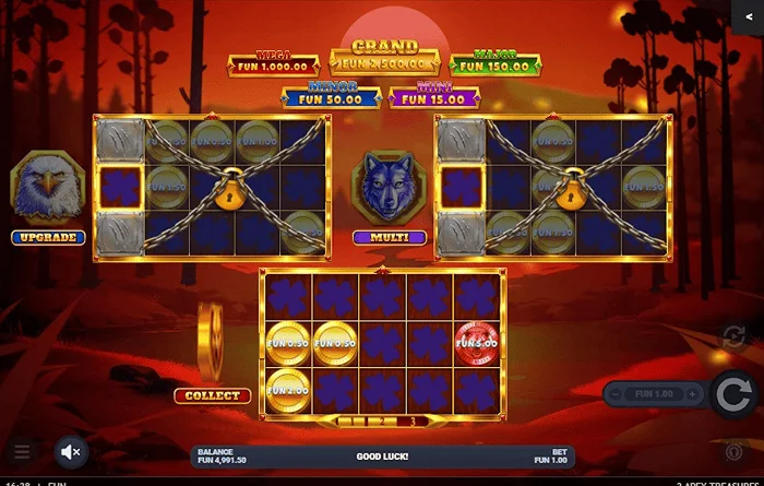 3 Apex Treasures - bắt đầu Hold & Win với bảng sói